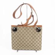 Pre-owned Canvas shoulder-bags Gucci Vintage , Beige , Dames