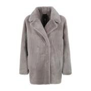 Shearling Cement Jacket Blancha , Gray , Dames