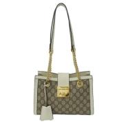 Pre-owned Canvas shoulder-bags Gucci Vintage , Beige , Dames