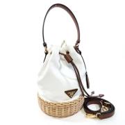 Pre-owned Fabric prada-bags Prada Vintage , White , Dames