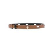 Omkeerbare Leren Riem Twist-Lock Sluiting Lorena Antoniazzi , Brown , ...