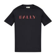 T-shirt met bedrukt logo Bally , Blue , Heren