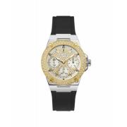 Gouden Dameskwarts Horloge Siliconen Band Guess , Yellow , Dames