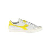 Witte Stoffen Sneaker met Veters Diadora , White , Dames