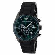 Zwarte Roestvrijstalen Herenhorloge Quartz Emporio Armani , Black , He...