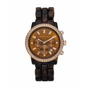 Bruine Dameshars Horloge Michael Kors , Brown , Dames