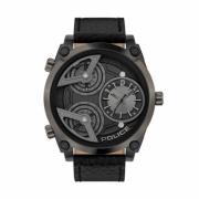 Roestvrijstalen Quartz Herenhorloge Zwart Police , Black , Heren