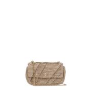 Beige Rafia Handtas met Kettingband Tory Burch , Beige , Dames