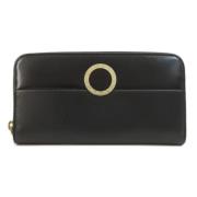 Pre-owned Leather wallets Bvlgari Vintage , Black , Dames