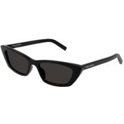 Cat Eye Zonnebril in Zwart Saint Laurent , Black , Dames