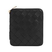 Zwart Goud Ritsportemonnee Bottega Veneta , Black , Dames