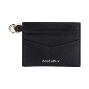 Zwarte Leren Portemonnee Givenchy , Black , Dames