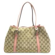 Pre-owned Canvas totes Gucci Vintage , Beige , Dames