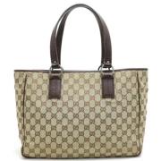 Pre-owned Canvas totes Gucci Vintage , Beige , Dames