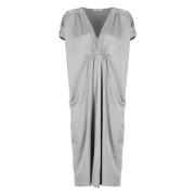 Grijze Cashmere V-Hals Jurk Kangra , Gray , Dames