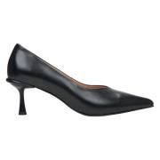 Dames Zwarte Echte Leren Pumps met Puntige Neus Er00115104 Estro , Bla...