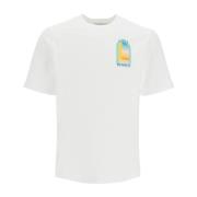 Regenboogboog Grafisch Print T-shirt Casablanca , White , Heren