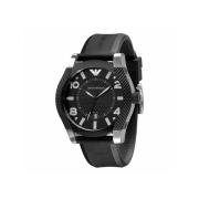 Zwarte Roestvrijstalen Herenhorloge Emporio Armani , Black , Heren