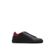 Sportschoenen met logo Moschino , Black , Heren