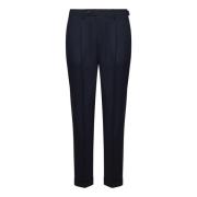 Slim-fit navy blue wool trousers Michael Coal , Blue , Heren