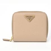 Pre-owned Leather wallets Prada Vintage , Beige , Dames