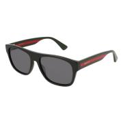 Zwart/Grijs Zonnebril Gucci , Black , Heren