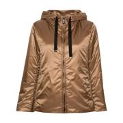 Gewatteerde Beige Jas Trekkoord Capuchon Max Mara , Beige , Dames