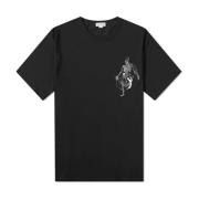 Casual Katoenen T-shirt Alexander McQueen , Black , Heren