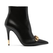 Elegante Leren Laarzen Tom Ford , Black , Dames