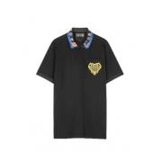 Klassieke Polo Shirt voor Mannen Versace , Black , Heren