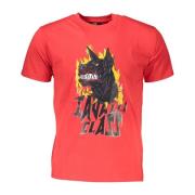T-shirt met opvallende logo print Cavalli Class , Red , Heren