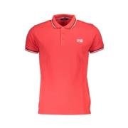 Rode Katoenen Poloshirt met Print Cavalli Class , Red , Heren