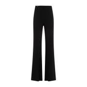 Zwarte Flared Leg Hoge Taille Broek Jacquemus , Black , Dames