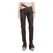 Sprankelende detail Boot Cut Broek Masha Popova , Brown , Dames