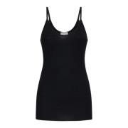 Zwart Geribbeld Dubbellaags Top Khaite , Black , Dames