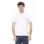 Elegant geborduurd wit poloshirt Baldinini , White , Heren