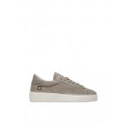 Beige Lage Sneakers met Groene Hiel D.a.t.e. , Beige , Heren