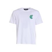Fluweel Logo T-shirt Korte mouwen Ruime pasvorm Just Cavalli , White ,...