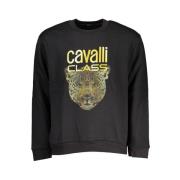 Stijlvol Fleece Sweatshirt Cavalli Class , Black , Heren