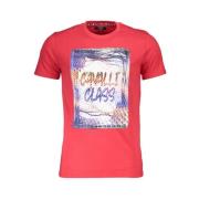 Print Logo Ronde Hals T-Shirt Cavalli Class , Red , Heren