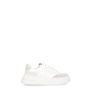 Witte Leren Sneakers Ronde Neus ASH , White , Dames