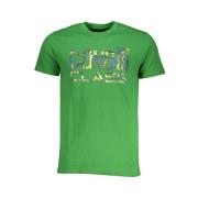 Print Logo Ronde Hals T-Shirt Cavalli Class , Green , Heren