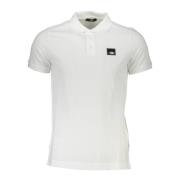 Polo Shirt met Logo Applicatie en Print Design Cavalli Class , White ,...