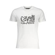 Print Logo Korte Mouw Tee Cavalli Class , White , Heren