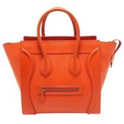 Pre-owned Leather totes Celine Vintage , Orange , Dames