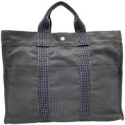 Pre-owned Fabric totes Hermès Vintage , Black , Dames