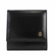 Pre-owned Leather wallets Cartier Vintage , Black , Dames