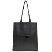 Pre-owned Leather totes Fendi Vintage , Black , Dames