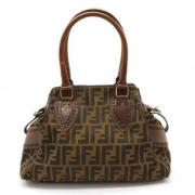 Pre-owned Canvas handbags Fendi Vintage , Beige , Dames