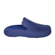 Blauwe geperforeerde sandaal slides Burberry , Blue , Heren